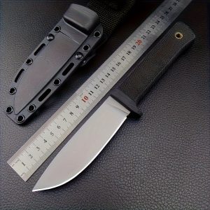 1PC Outdoor Straight Knife, Fixed Blade Straight Knife With Scabbard, Fruit Knife, Travel Knapsack Knife, 8Cr13Mov Steel High Hardness Knife, CNC Precision Grinding Process, High-end Quality, Gifts Necessary Products