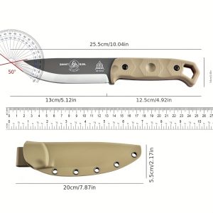 1pc High-Hardness Straight Utility Knife, Multifunctional Outdoor Camping Knife, Portable Fruit Knife