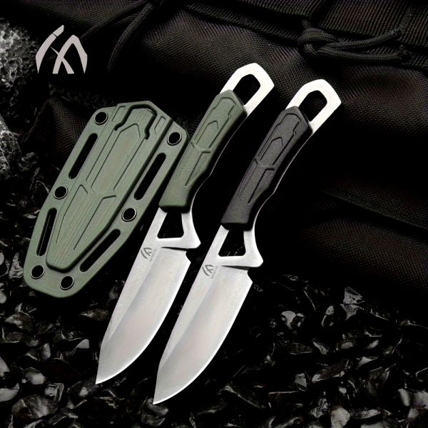 HUANGFU High-quality 7CR13MOV Steel Fixed Blade, Portable Straight Knife Outdoor Knife, Tactical Knife Wilderness Survival Knife, G10 Handle Small Knife, Can Be Used For Outdoor Activities, Camping, Rescue, Survival, Men's Gifts