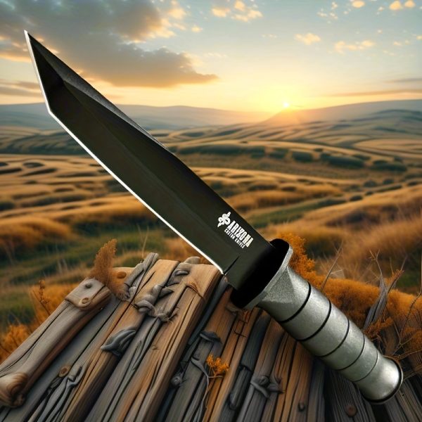 1 Knife, High-quality Outdoor Knife, Fixed Blade, Camping Knife, Straight Knife, High Hardness Portable Knife, Used For Hiking, Mountaineering Exploration, Survival, Camping Supplies, Outdoor Activity Knife, Men's Gift, With K Sheath