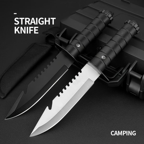 Outdoor Stainless Steel Knife Multi-purpose Wilderness Knife Home Fruit Knife High Hardness With A Straight Knife