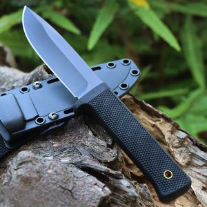 9.45-inch Outdoor 5CR13 Steel Straight Knife, Camping Versatile EDC Tool Fixed Blade Knife, Fiberglass Nylon Handle Easy Portable Hiking Pocket Knife With K Sheath