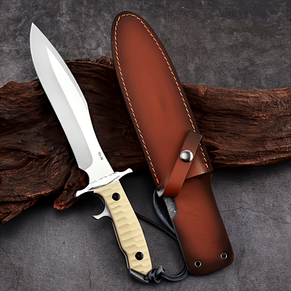 1pcs. Fixed Blade Straight Knife With Knife Sleeve, Rambo MK9 Outdoor Straight Knife High Hardness Sharp Outdoor Knife Mountaineering Fishing High Hardness Sharp Small Straight Knife